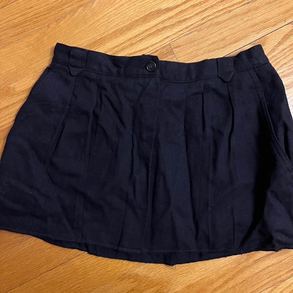 navy wool miniskirt vintage size 2